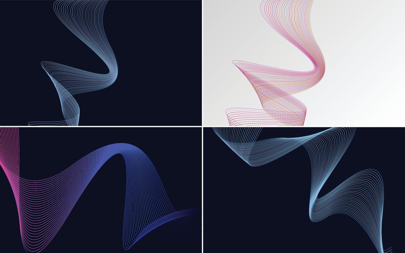 modern wave curve abstract presentation background Pack vector