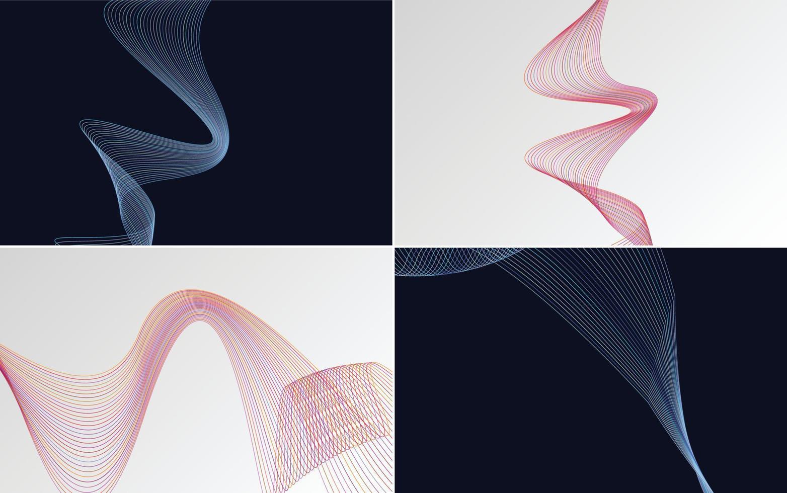 modern wave curve abstract presentation background Pack vector