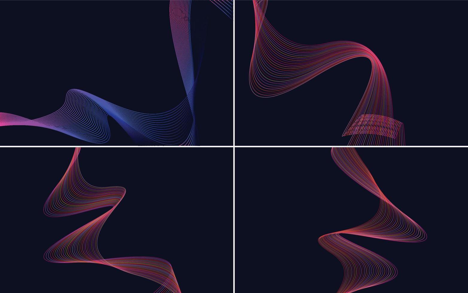 Collection of geometric minimal lines pattern set vector