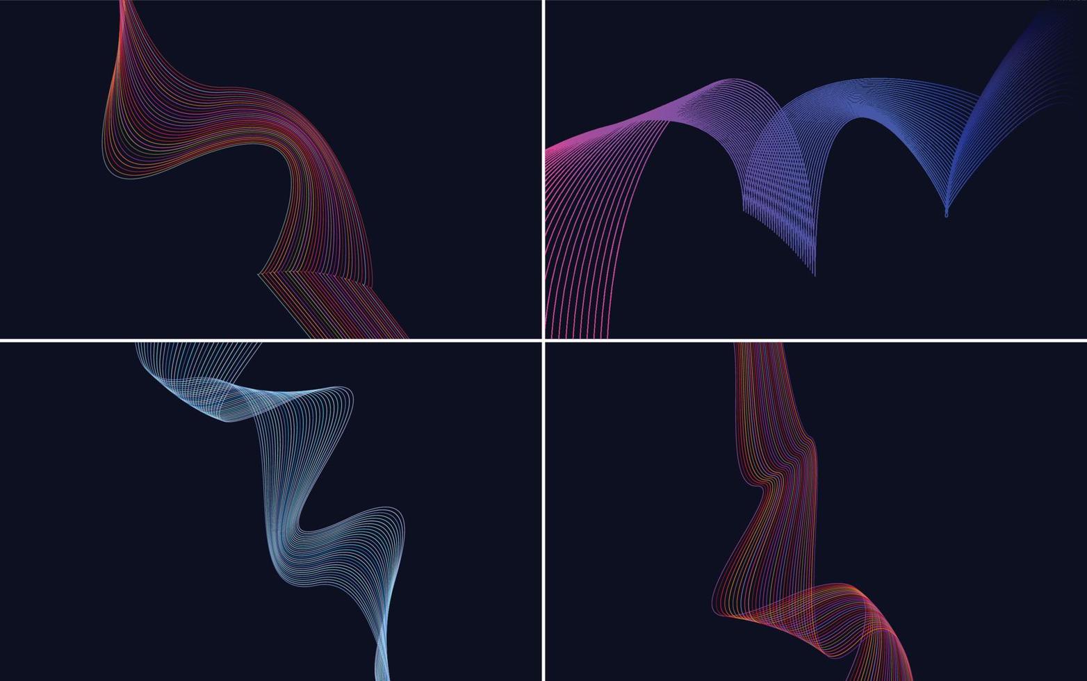 modern wave curve abstract presentation background Pack vector