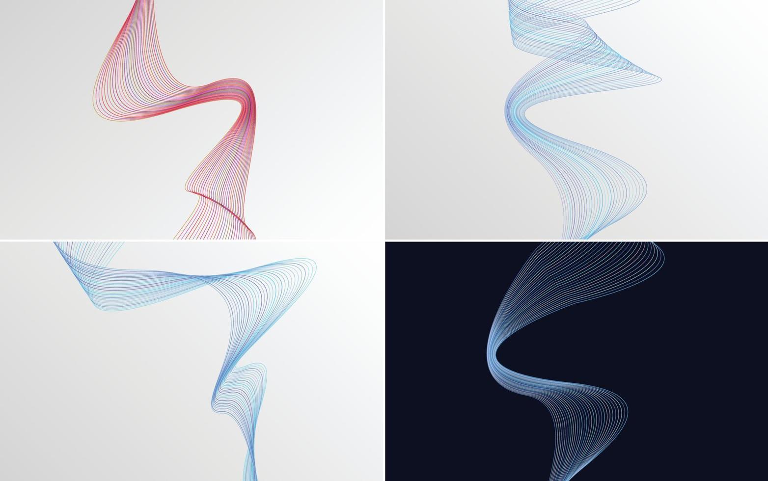 modern wave curve abstract presentation background Pack vector