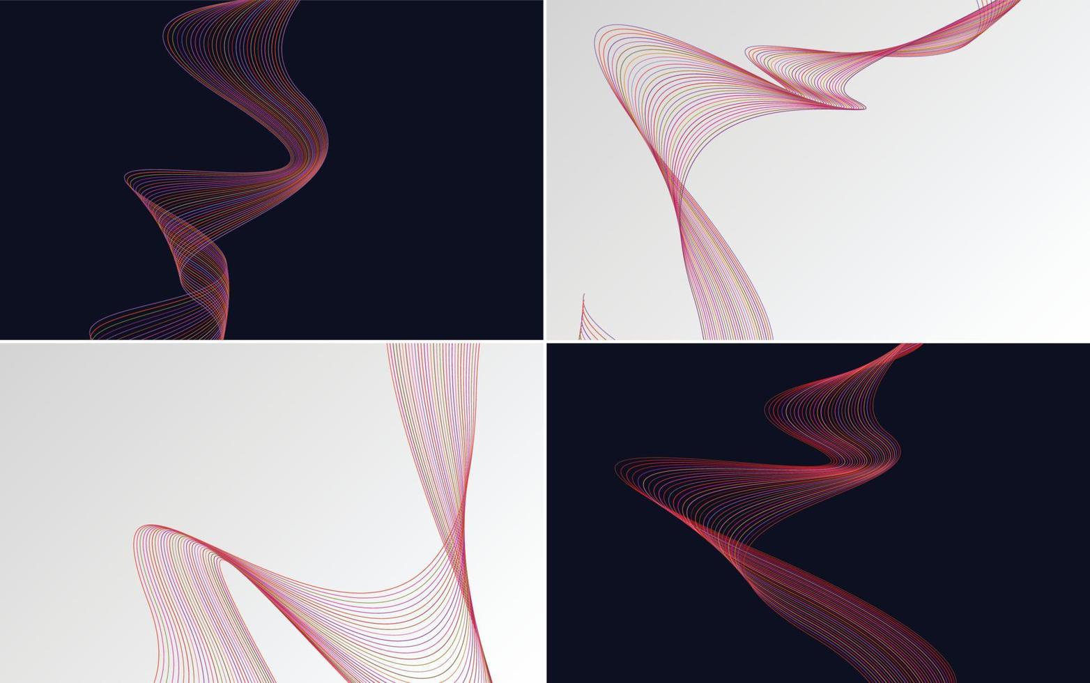 modern wave curve abstract presentation background Pack vector