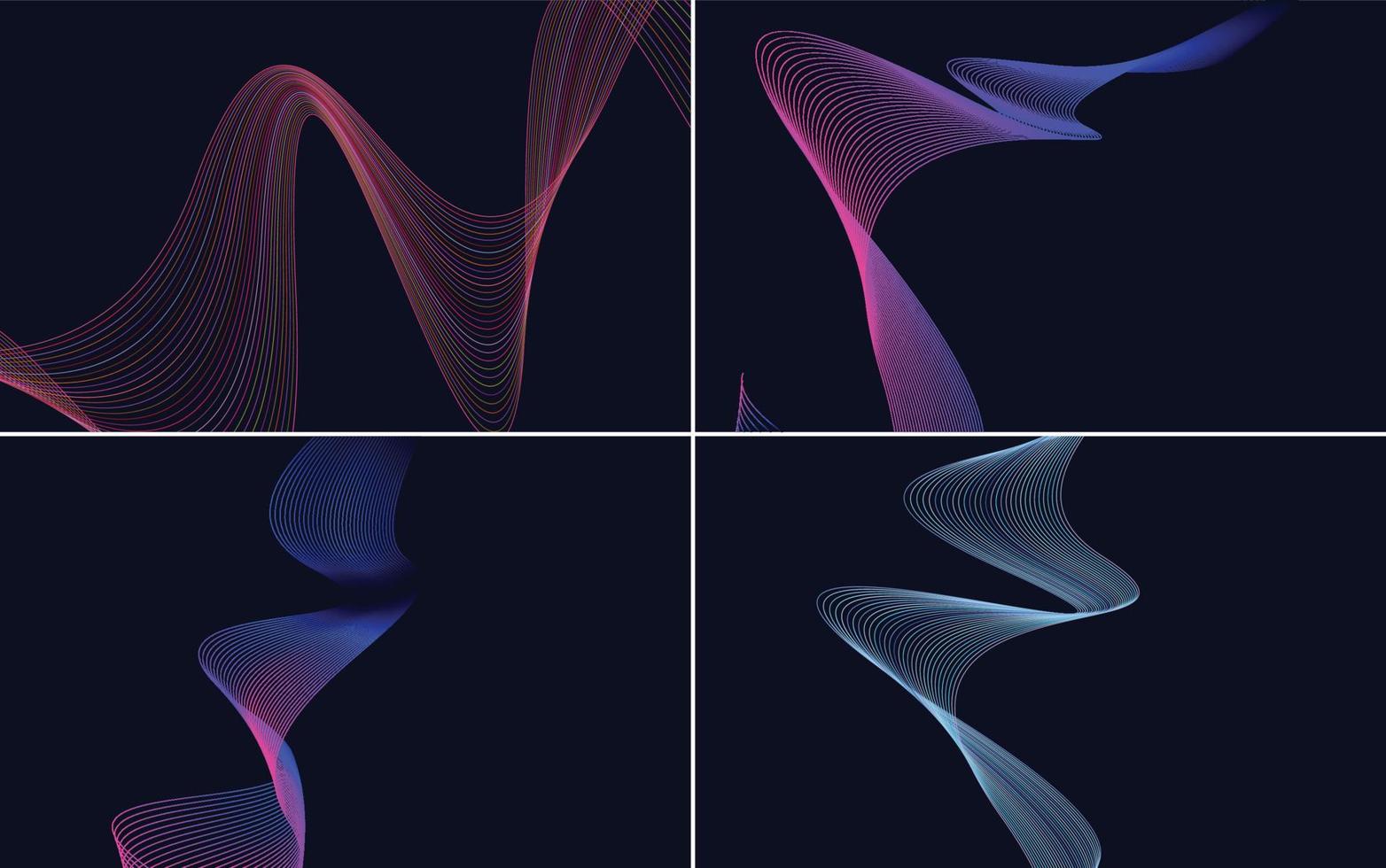 Collection of geometric minimal lines pattern set vector