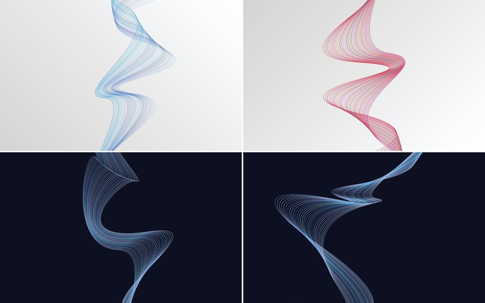 modern wave curve abstract presentation background Pack vector