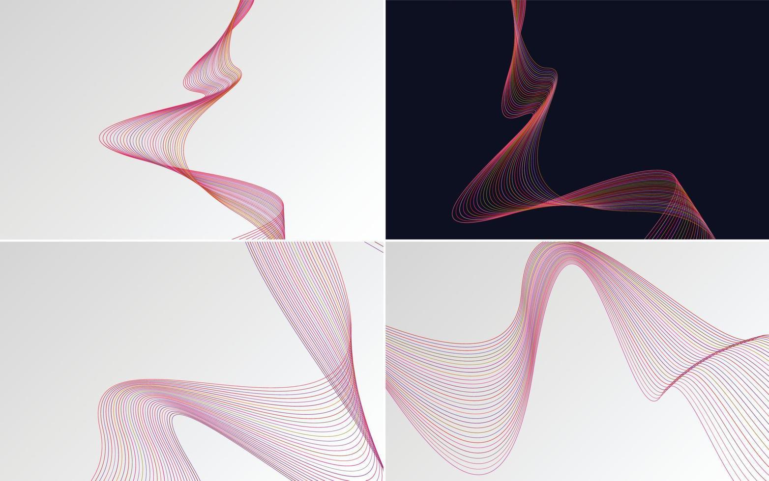 modern wave curve abstract presentation background Pack vector