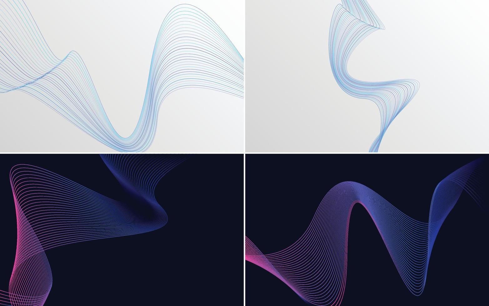 modern wave curve abstract presentation background Pack vector