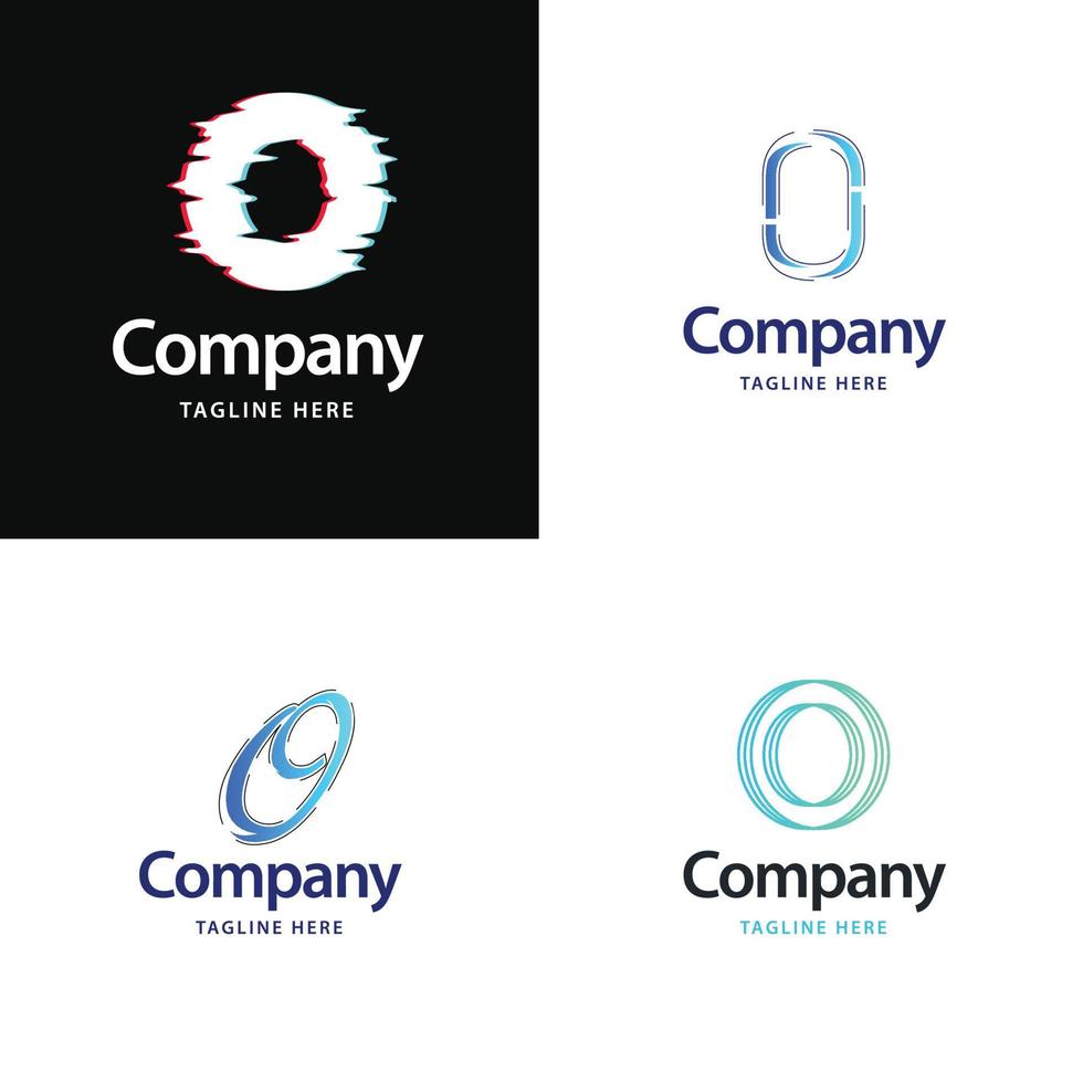 Letter O Big Logo Pack Design Creative Modern logos design for your business vector