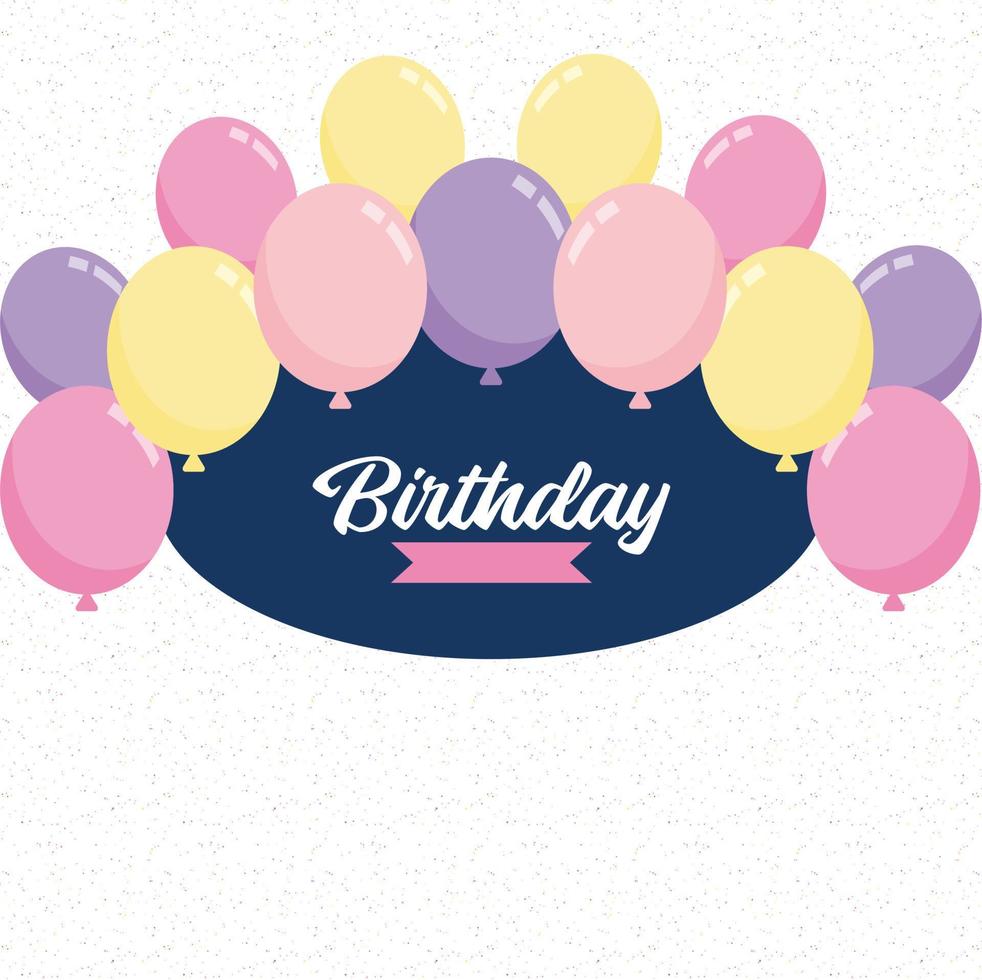 Happy Birthday To you Balloon background for party holiday birthday promotion card poster vector