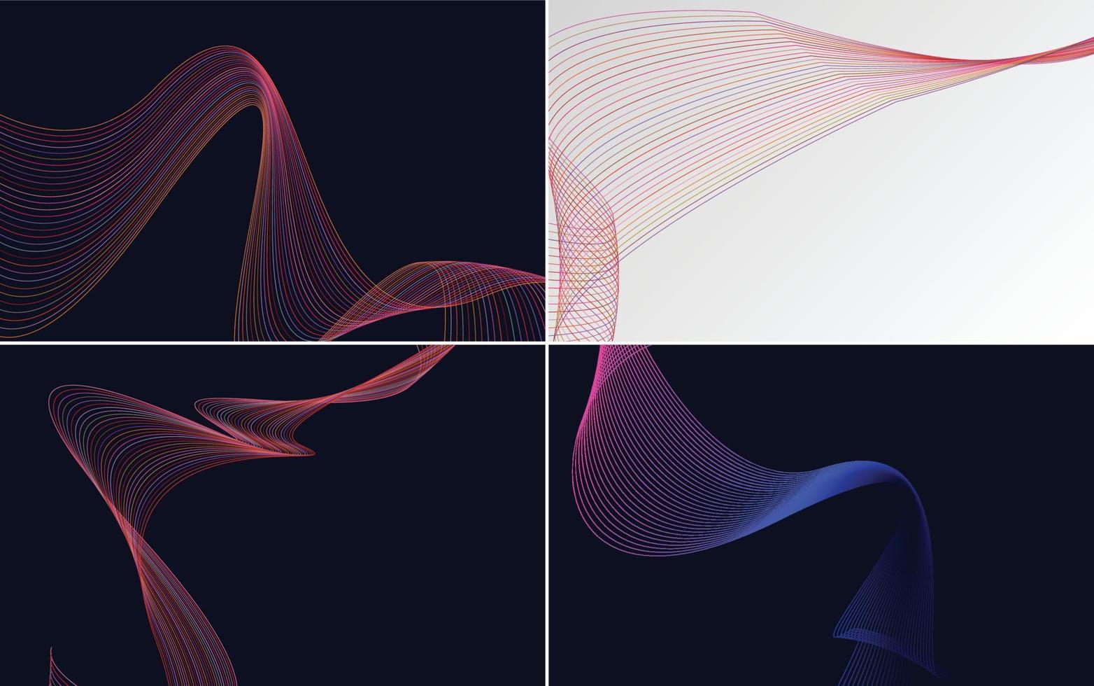 modern wave curve abstract presentation background Pack vector