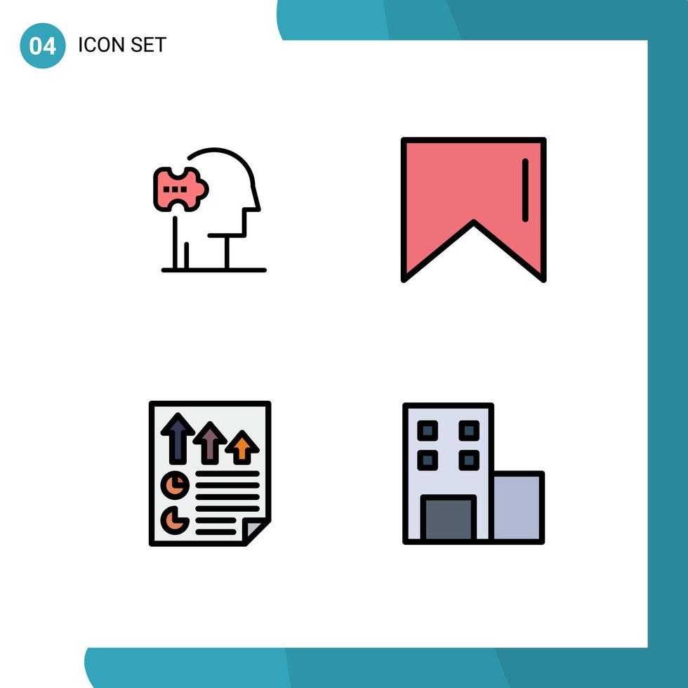 4 iconos creativos signos y símbolos modernos de soluciones de página de psiquiatría flechas educación elementos de diseño vectorial editables vector