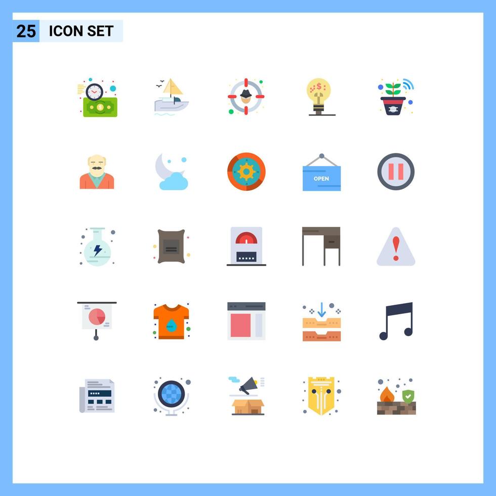 Set of 25 Modern UI Icons Symbols Signs for farm fintech cyber finance target Editable Vector Design Elements