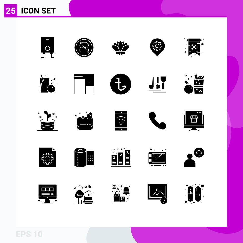 Set of 25 Modern UI Icons Symbols Signs for greeting card card flower map setting Editable Vector Design Elements