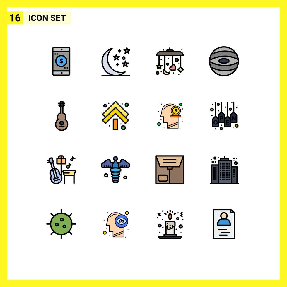 16 Creative Icons Modern Signs and Symbols of violin music mobile instrument space Editable Creative Vector Design Elements