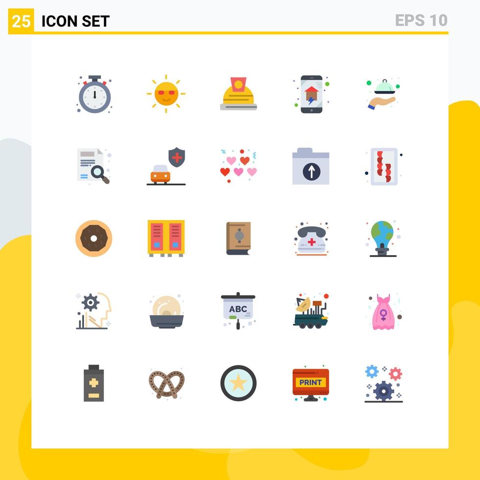 25 Creative Icons Modern Signs and Symbols of smart house home networking nature home automation helmet Editable Vector Design Elements