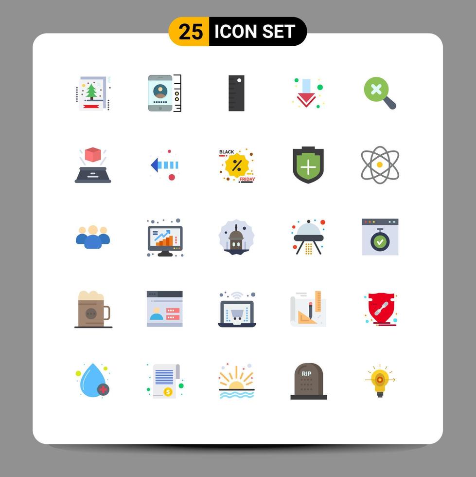 25 Creative Icons Modern Signs and Symbols of box search design in down Editable Vector Design Elements