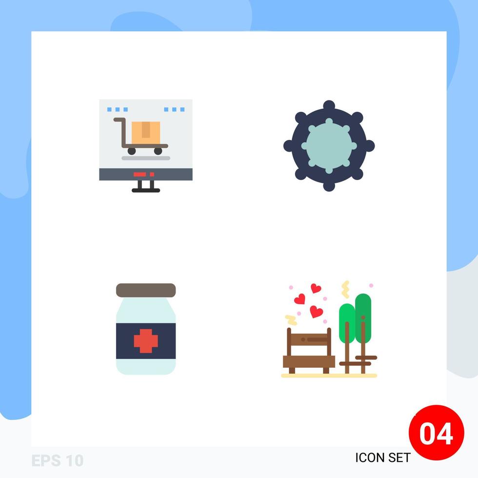 User Interface Pack of 4 Basic Flat Icons of advertising tablets marketing tether date Editable Vector Design Elements