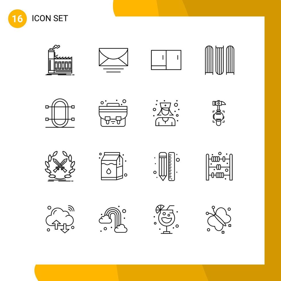 Set of 16 Vector Outlines on Grid for game files global education home appliances Editable Vector Design Elements