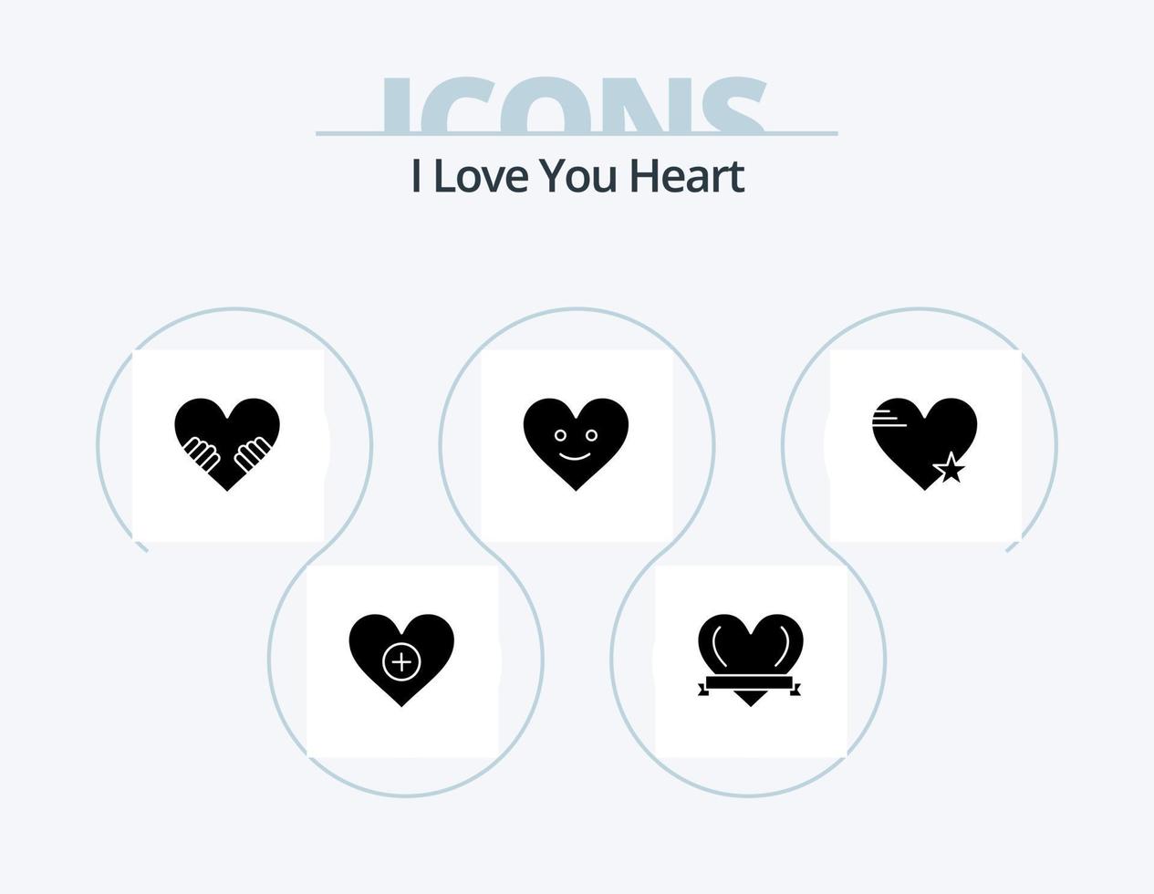Heart Glyph Icon Pack 5 Icon Design. favorite. love. love. heart. happy vector