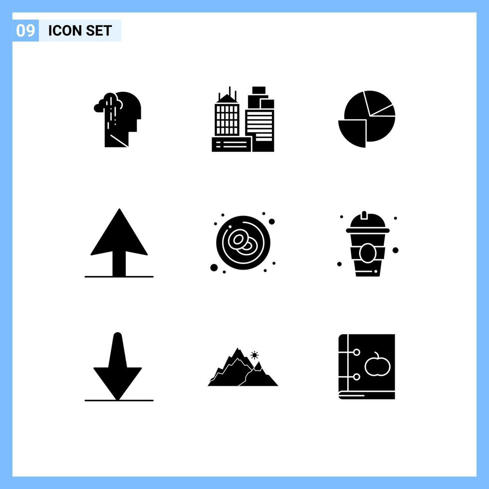 9 Thematic Vector Solid Glyphs and Editable Symbols of leukemia cancer work blood graph Editable Vector Design Elements