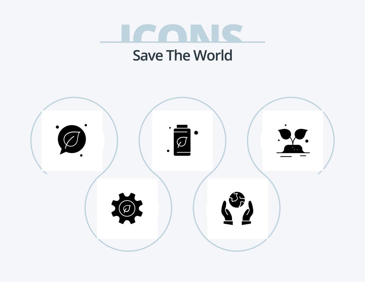guardar el diseño del icono del paquete de iconos de glifos del mundo 5. mundo. verde. verde. verde. verde vector
