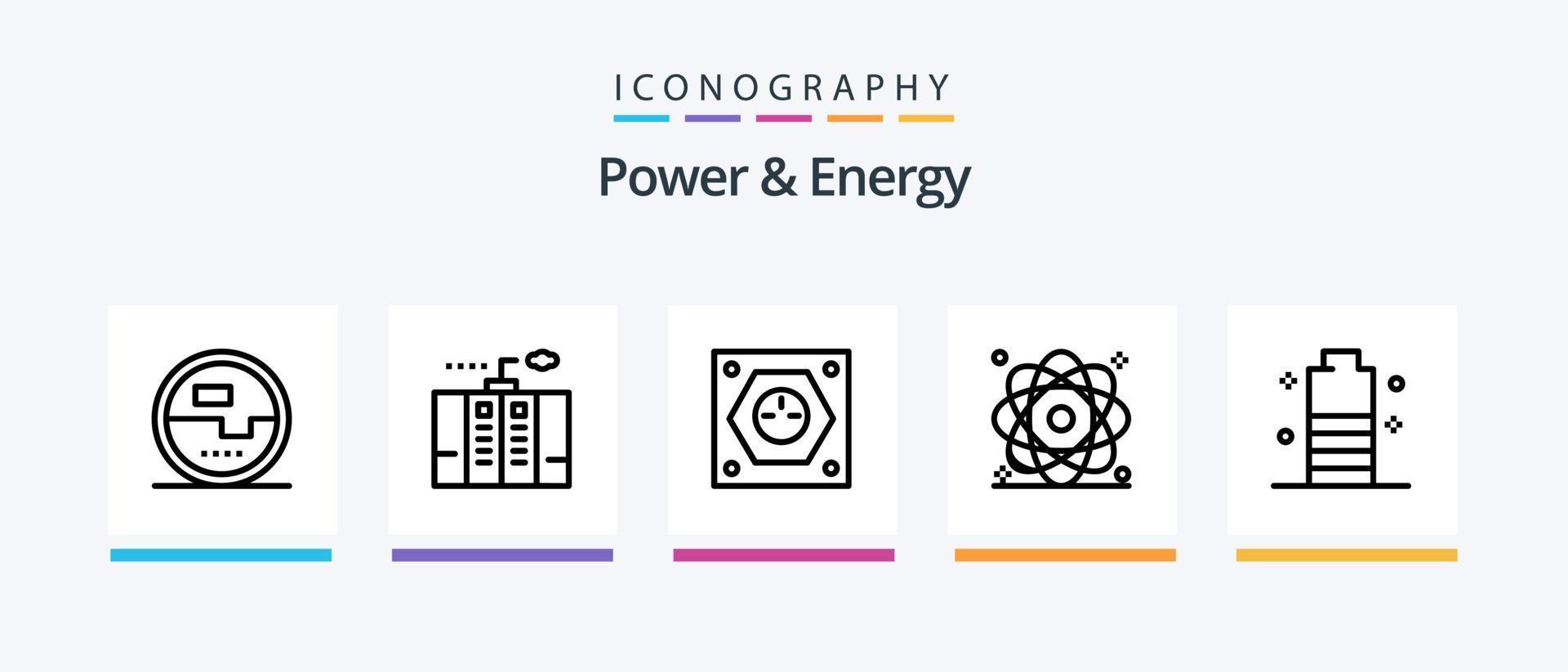 Power And Energy Line 5 Icon Pack Including car. accumulator. fluorescent. tank. gas. Creative Icons Design vector