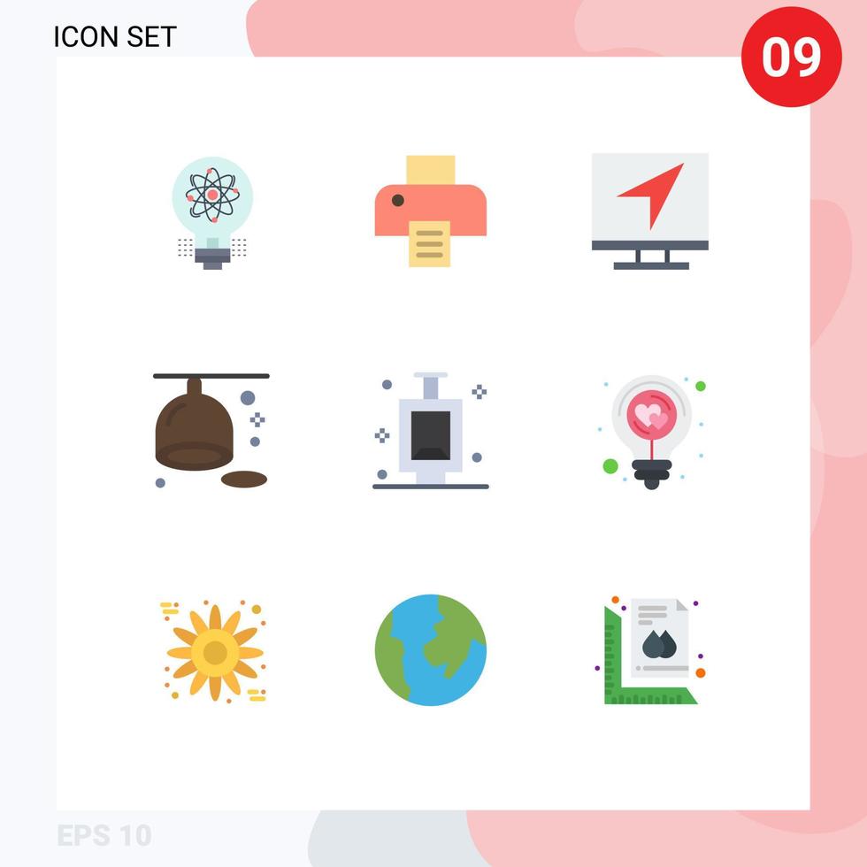 9 Flat Color concept for Websites Mobile and Apps urinal fruit communication diet online Editable Vector Design Elements
