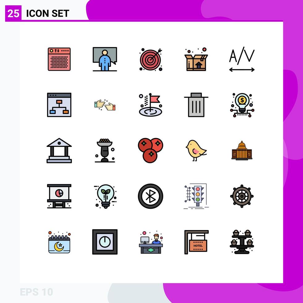 25 Creative Icons Modern Signs and Symbols of tracking shipping person delivery target Editable Vector Design Elements