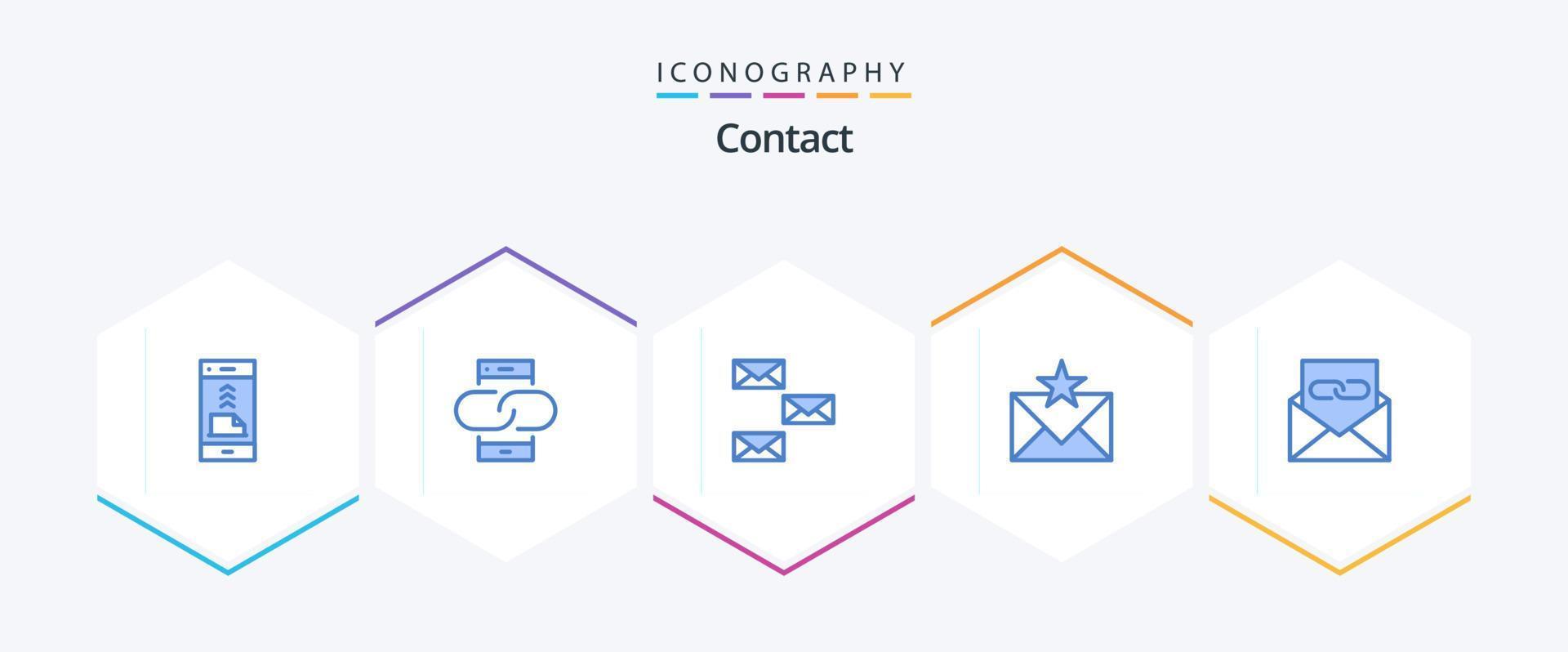 Contact 25 Blue icon pack including envelope. communication. message. envelope. contact us vector