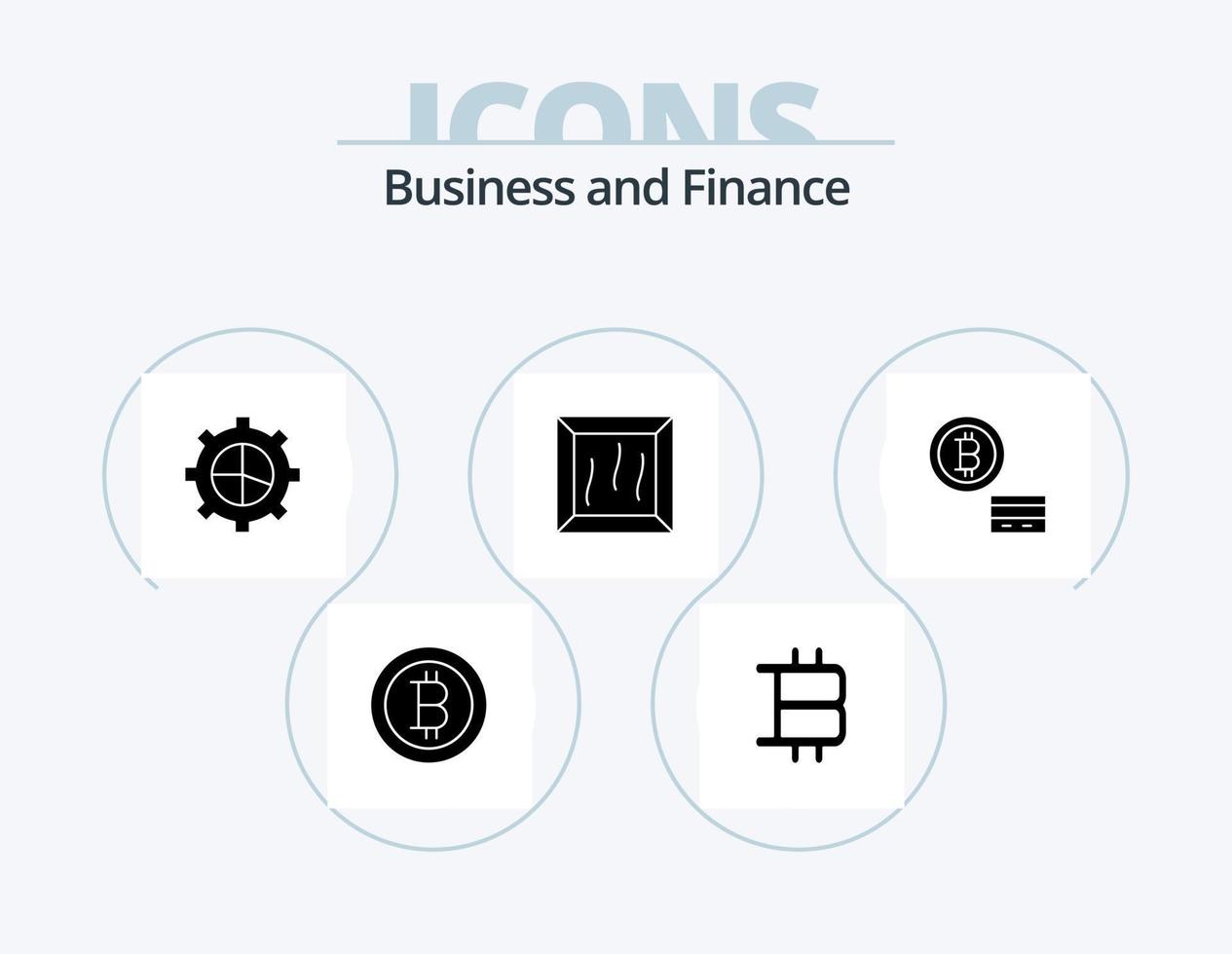Finance Glyph Icon Pack 5 Icon Design. . bundle. . card vector