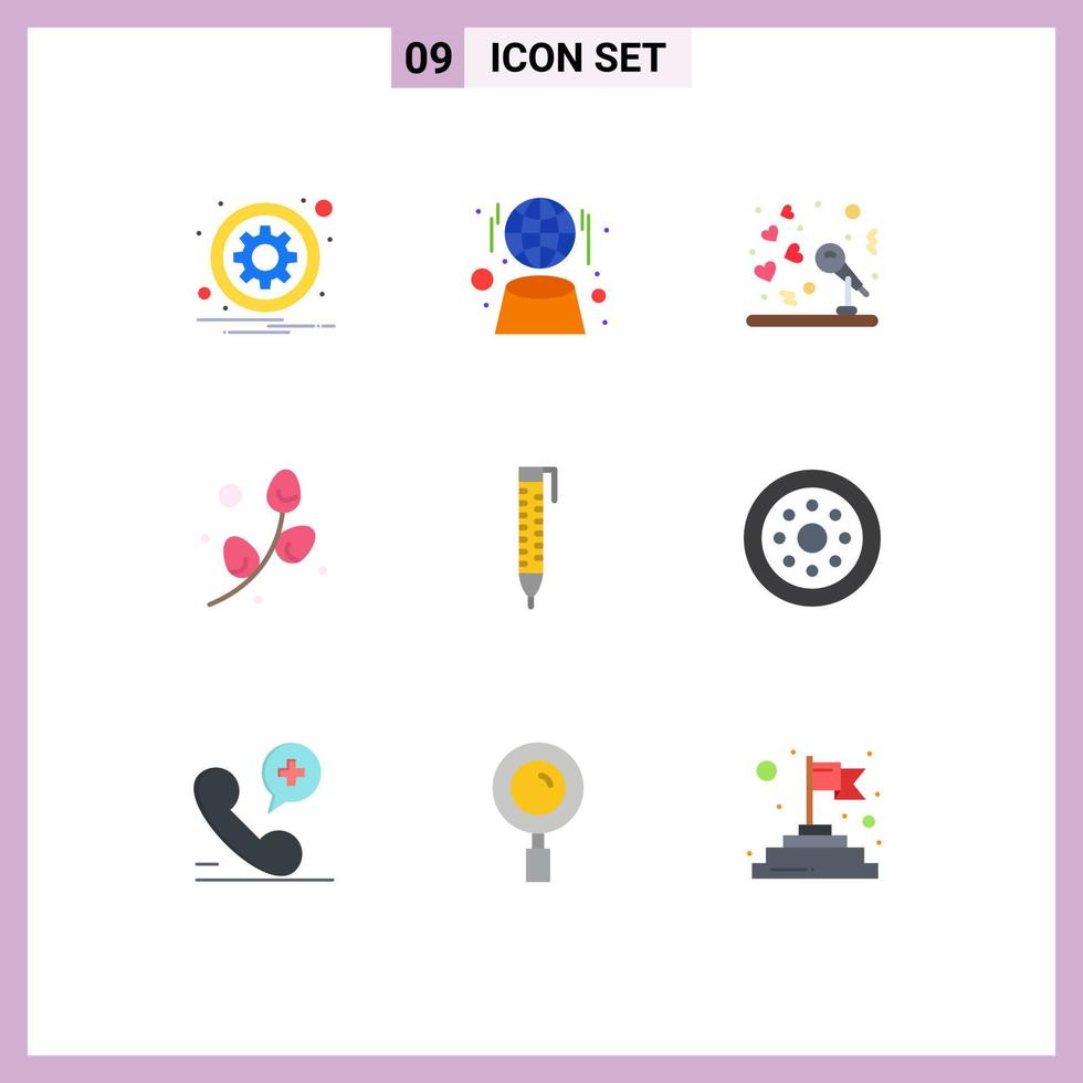 9 Creative Icons Modern Signs and Symbols of pen easter network egg reception Editable Vector Design Elements