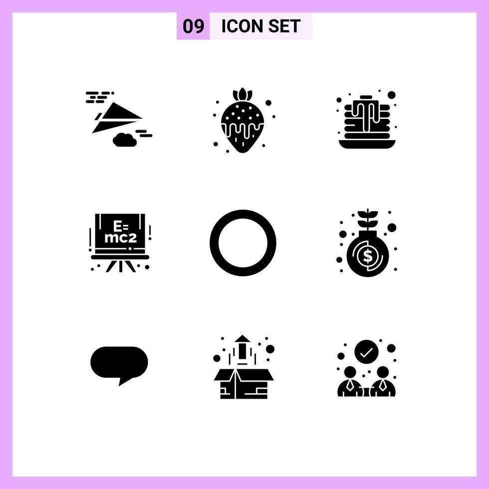 9 Creative Icons Modern Signs and Symbols of fund ring dessert gasket formula Editable Vector Design Elements