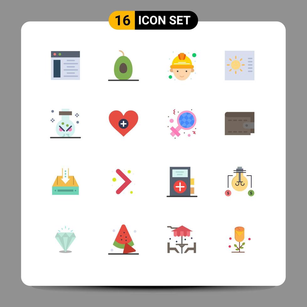 grupo universal de símbolos de iconos de 16 colores planos modernos de como cuchillo ritual del trabajador del cráneo paquete editable de elementos creativos de diseño de vectores
