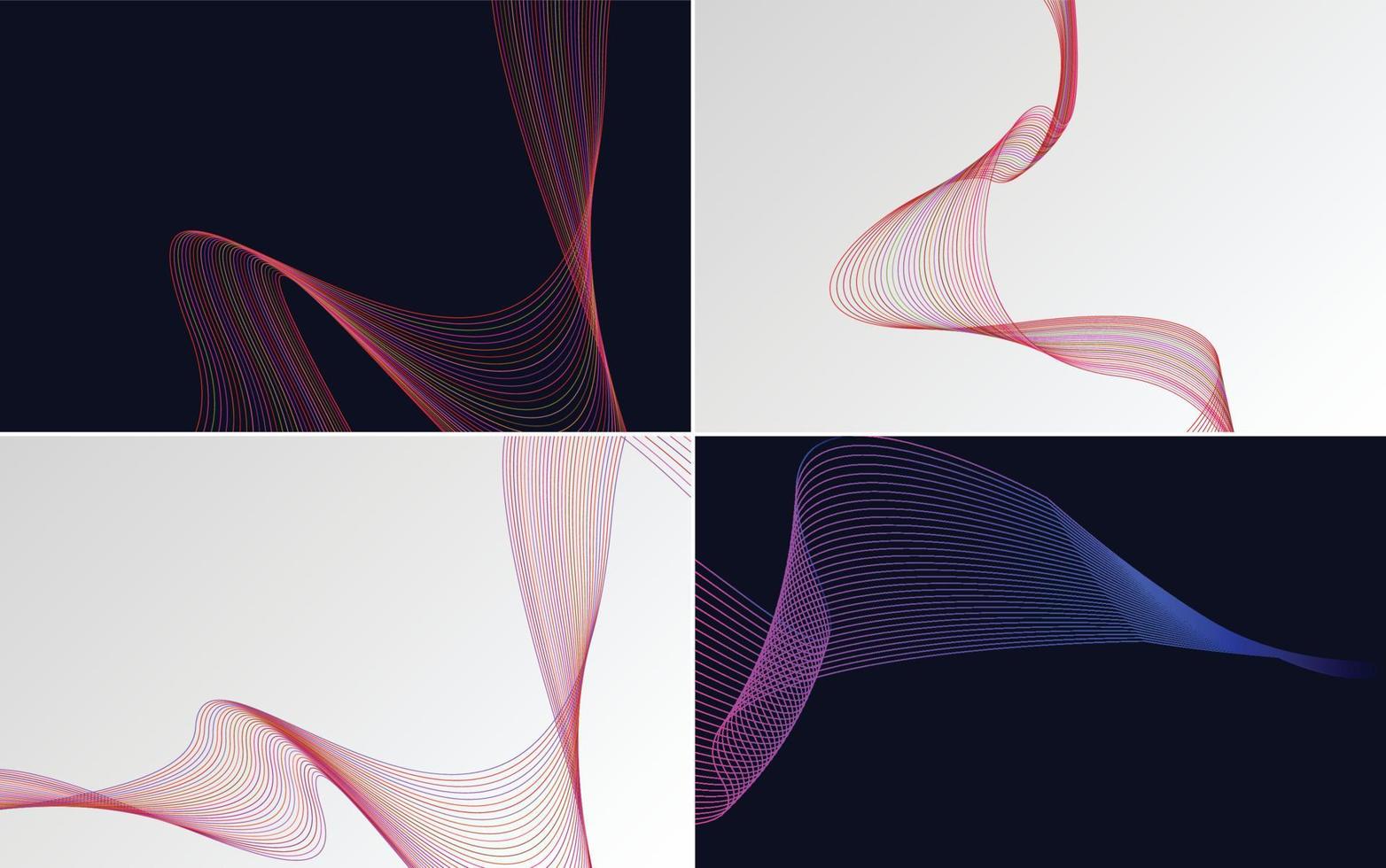 modern wave curve abstract presentation background Pack vector