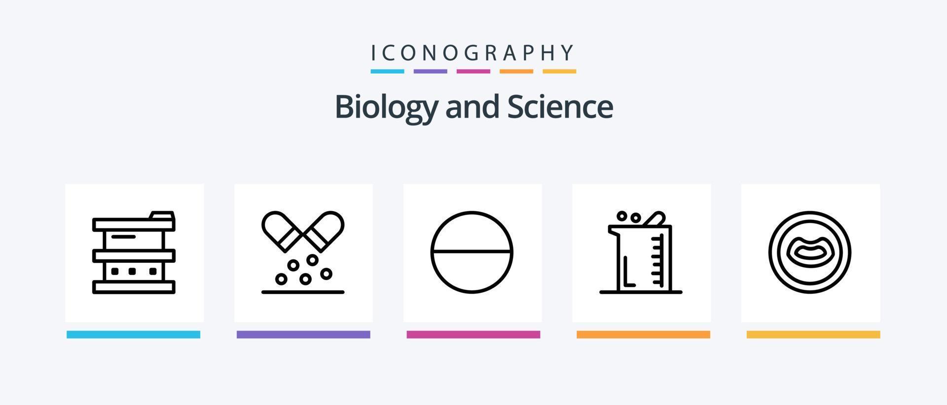 Biology Line 5 Icon Pack Including . hospital. lips. Creative Icons Design vector