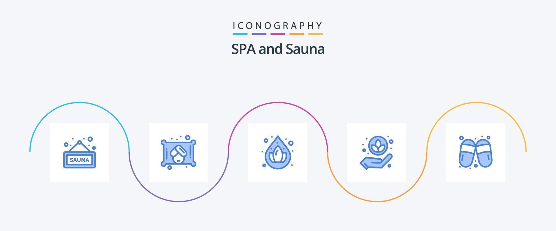 Sauna Blue 5 Icon Pack Including . sauna. lotus. woman. lotus vector