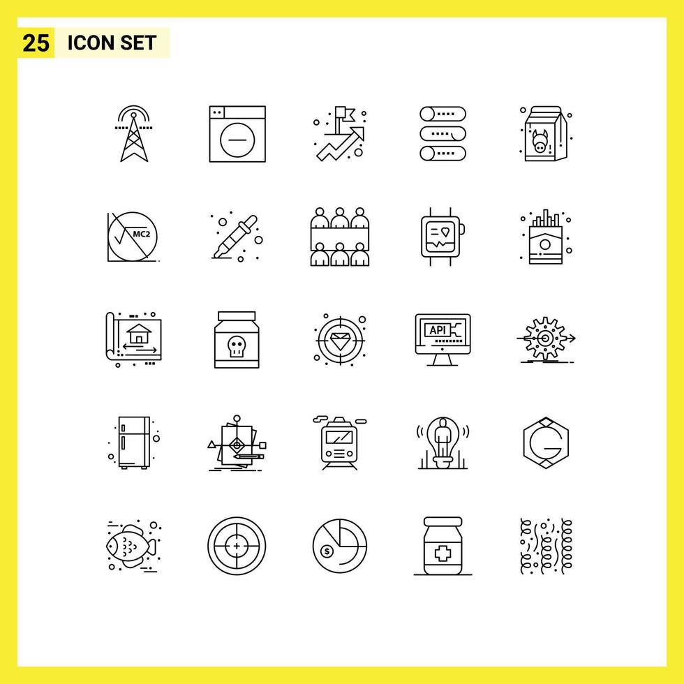 25 Thematic Vector Lines and Editable Symbols of food on off minimize switch setting Editable Vector Design Elements