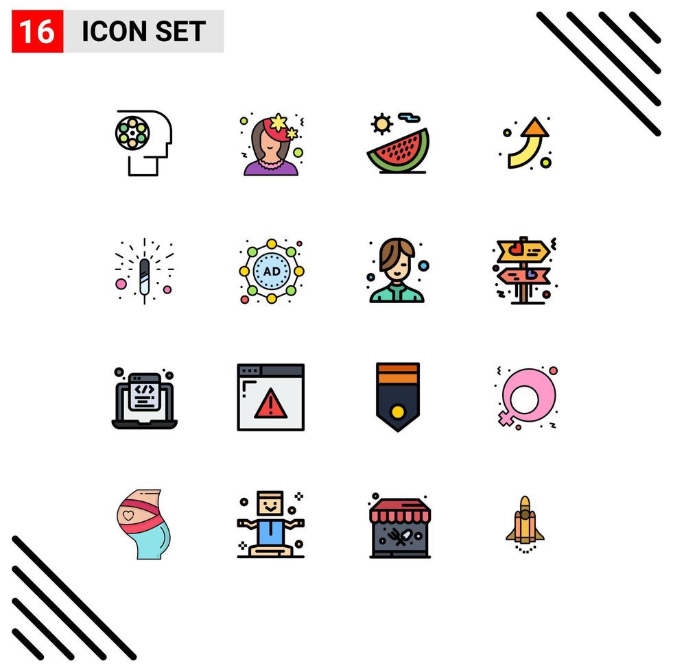 16 Creative Icons Modern Signs and Symbols of up arrow profile vacation fruit Editable Creative Vector Design Elements