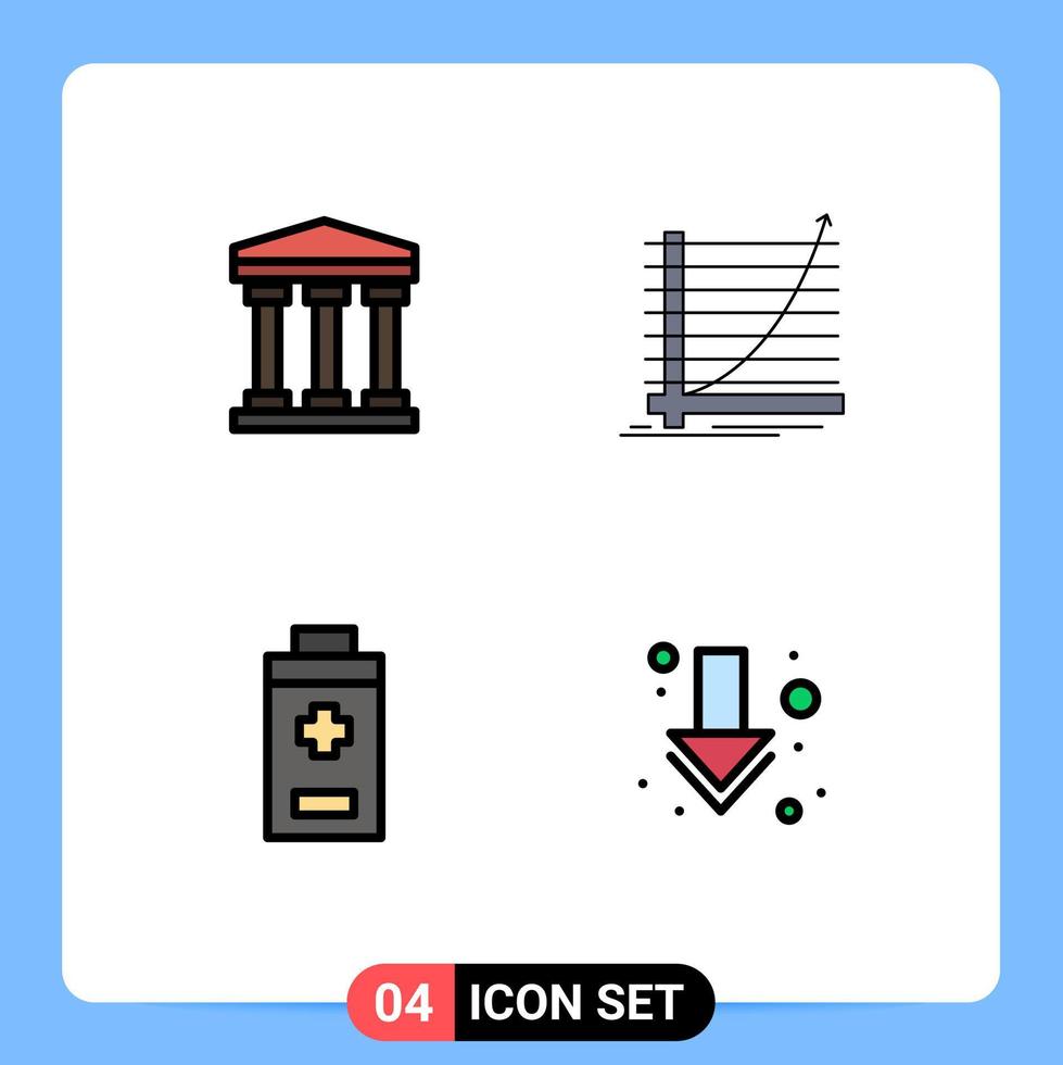 User Interface Pack of 4 Basic Filledline Flat Colors of user minus arrow experience arrow Editable Vector Design Elements
