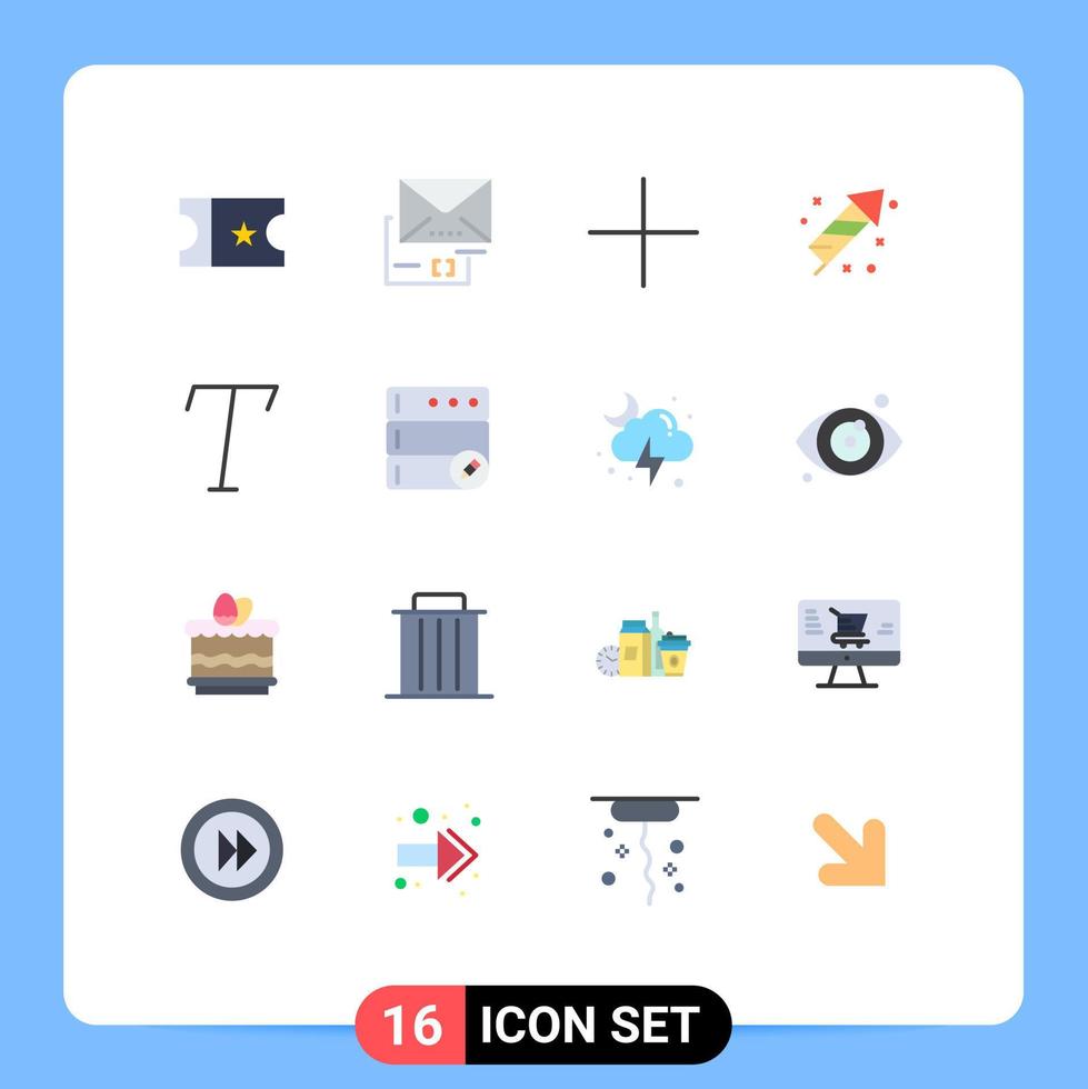 16 Creative Icons Modern Signs and Symbols of server database plus italic day Editable Pack of Creative Vector Design Elements