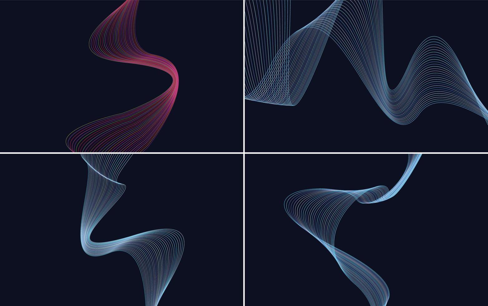 modern wave curve abstract presentation background Pack vector