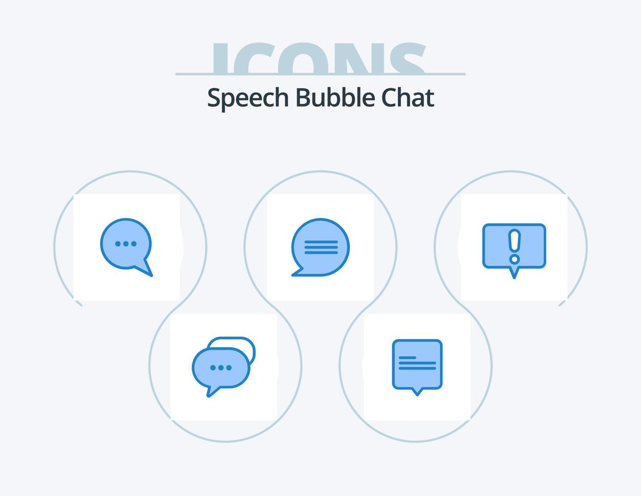 Chat Blue Icon Pack 5 Icon Design. . conversation. talk vector