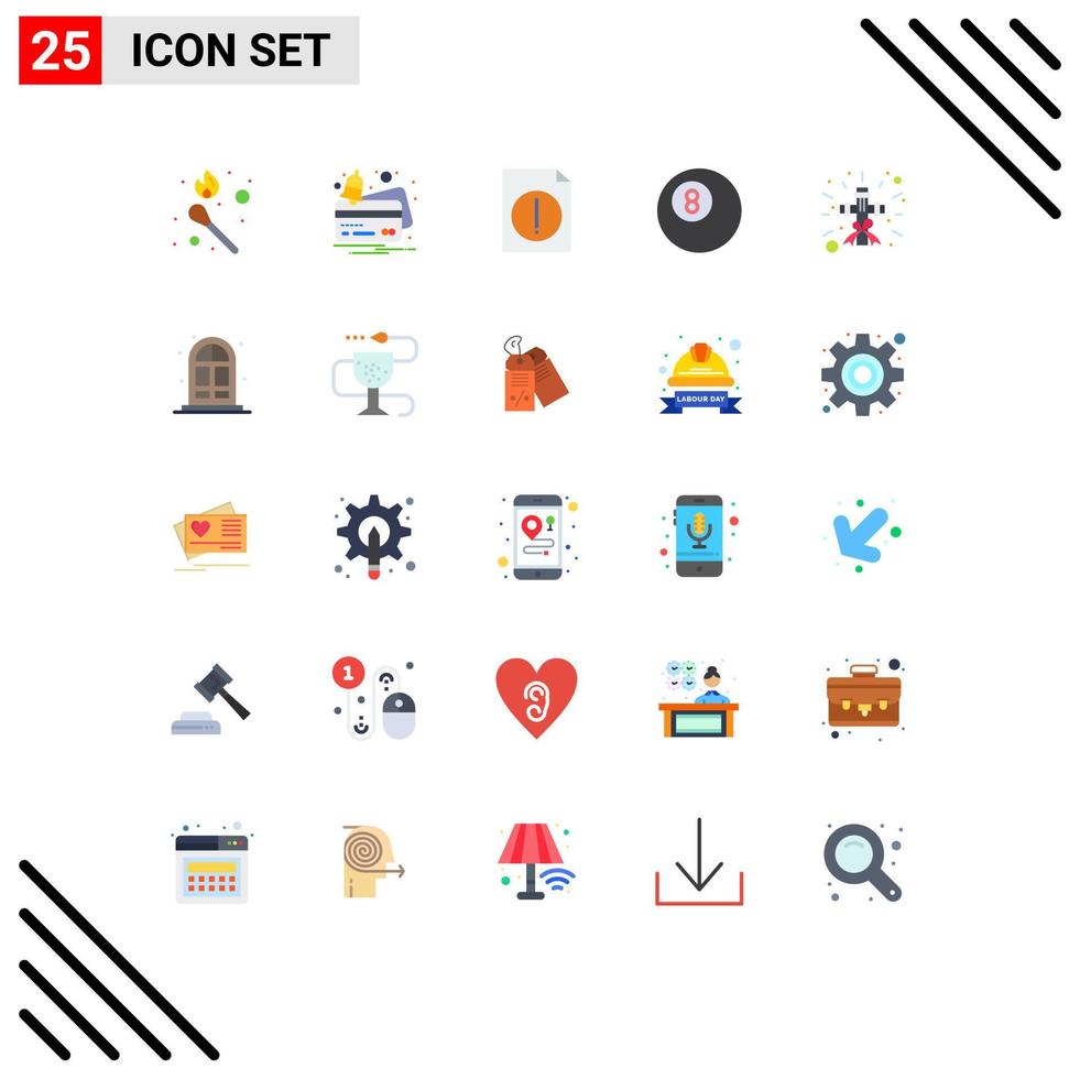 25 Creative Icons Modern Signs and Symbols of home religion alert cross billiard Editable Vector Design Elements