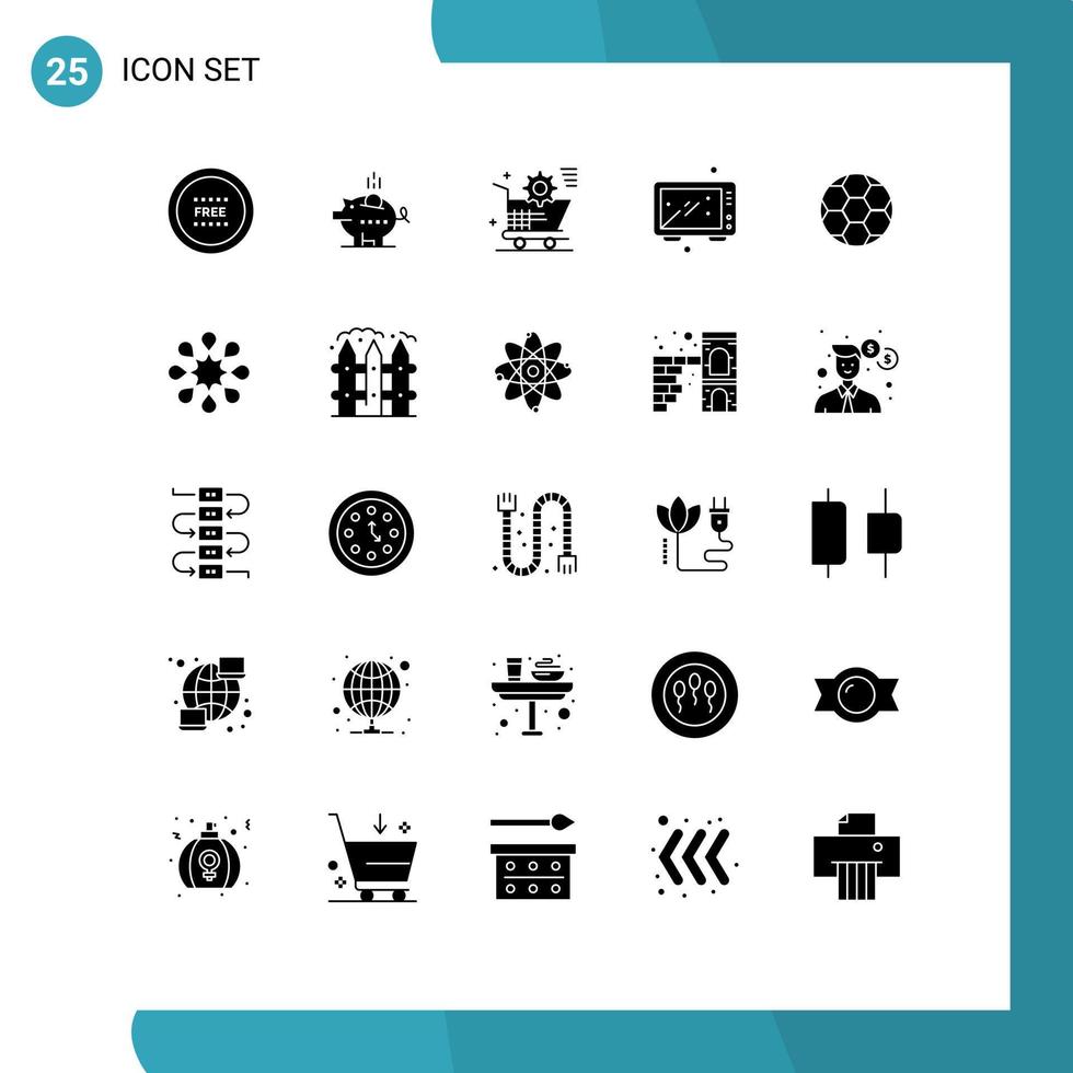 paquete de iconos de vectores de stock de 25 signos y símbolos de línea para hornear alimentos configuración de tienda segura elementos de diseño de vectores editables