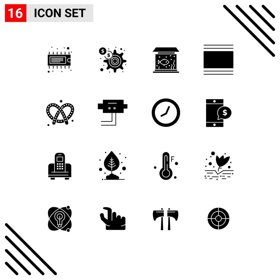 16 Creative Icons Modern Signs and Symbols of bake thumbnails home layout cover Editable Vector Design Elements