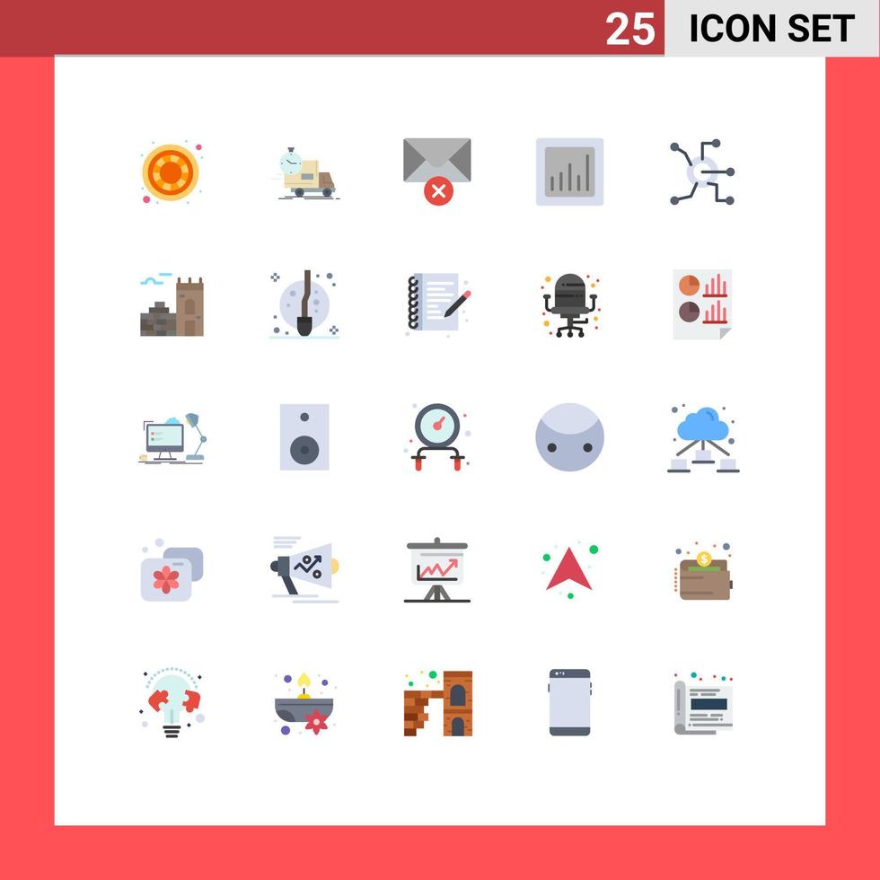 25 colores planos vectoriales temáticos y símbolos editables de la red circular eliminar elementos de diseño vectorial editables del gráfico de datos vector