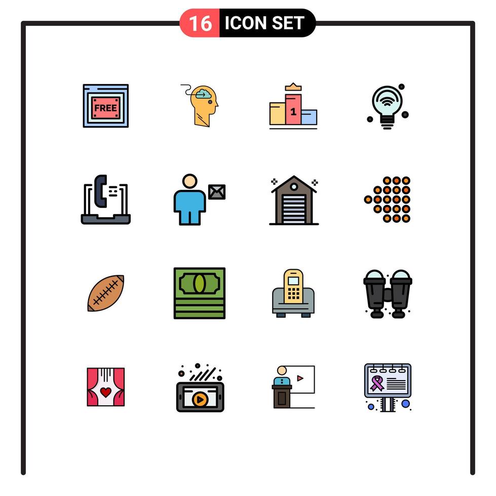 paquete de iconos de vectores de stock de 16 signos y símbolos de línea para wifi internet de las cosas usuario educación en internet elementos de diseño de vectores creativos editables