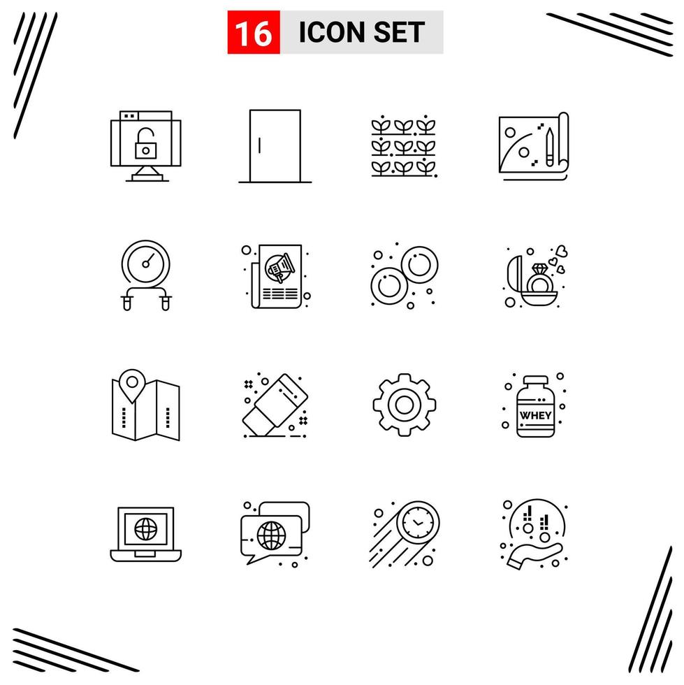 16 Creative Icons Modern Signs and Symbols of hiit fast agriculture marketing achievement Editable Vector Design Elements