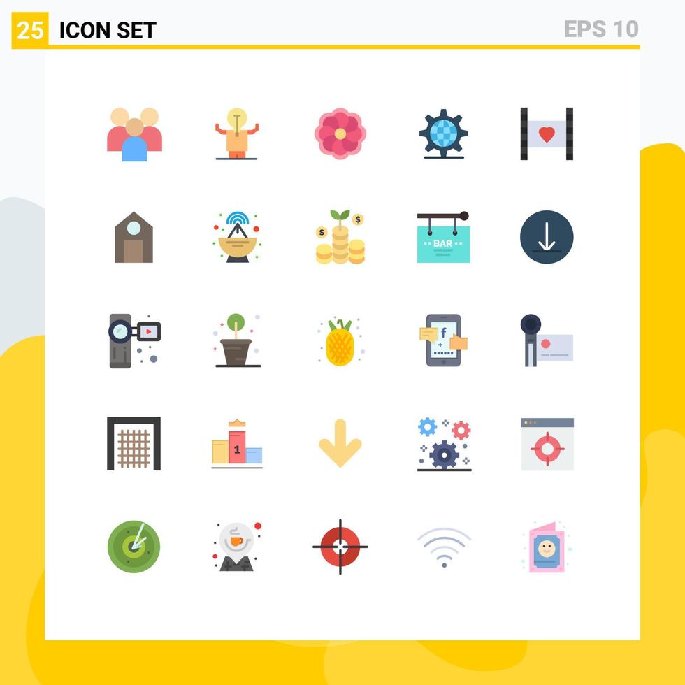 25 Creative Icons Modern Signs and Symbols of film server person internet mardi gras Editable Vector Design Elements