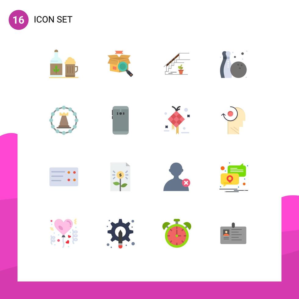 paquete de iconos de vectores de stock de 16 signos y símbolos de línea para fuertes pasatiempos escaleras pasatiempos hogar paquete editable de elementos creativos de diseño de vectores