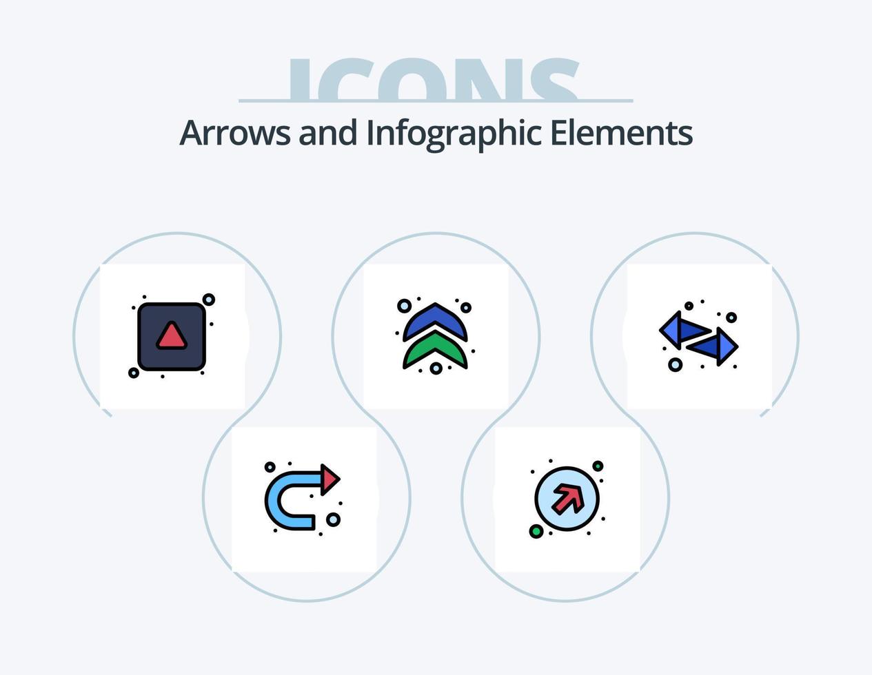 Arrow Line Filled Icon Pack 5 Icon Design. full. arrow. arrow. left up. arrows vector